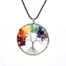 Load image into Gallery viewer, 7 Chakra Tree Of Life Necklace