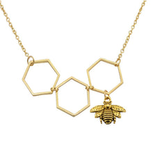 Load image into Gallery viewer, Honeycomb and Bee Necklace